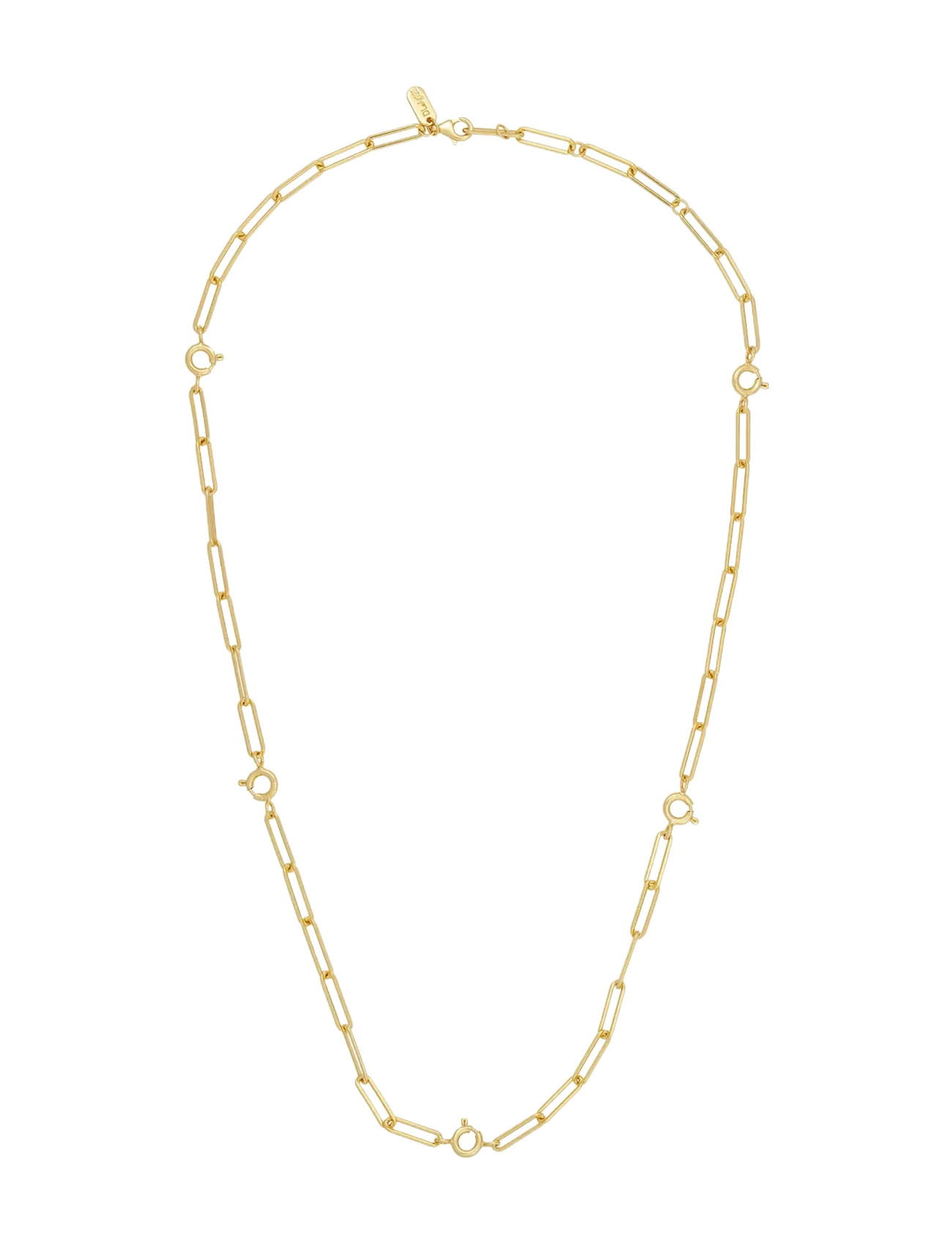 DESIGN LETTERS Ruth Large Chunky Charm Lock Kette, Gold Plated Gold - One Size - Damen