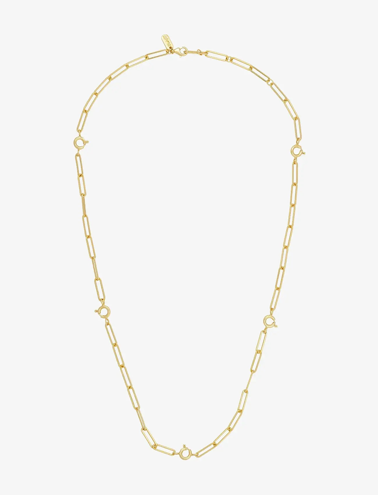 Design Letters - Ruth large chunky charm lock necklace, gold plated - kaelaketid - gold - 1