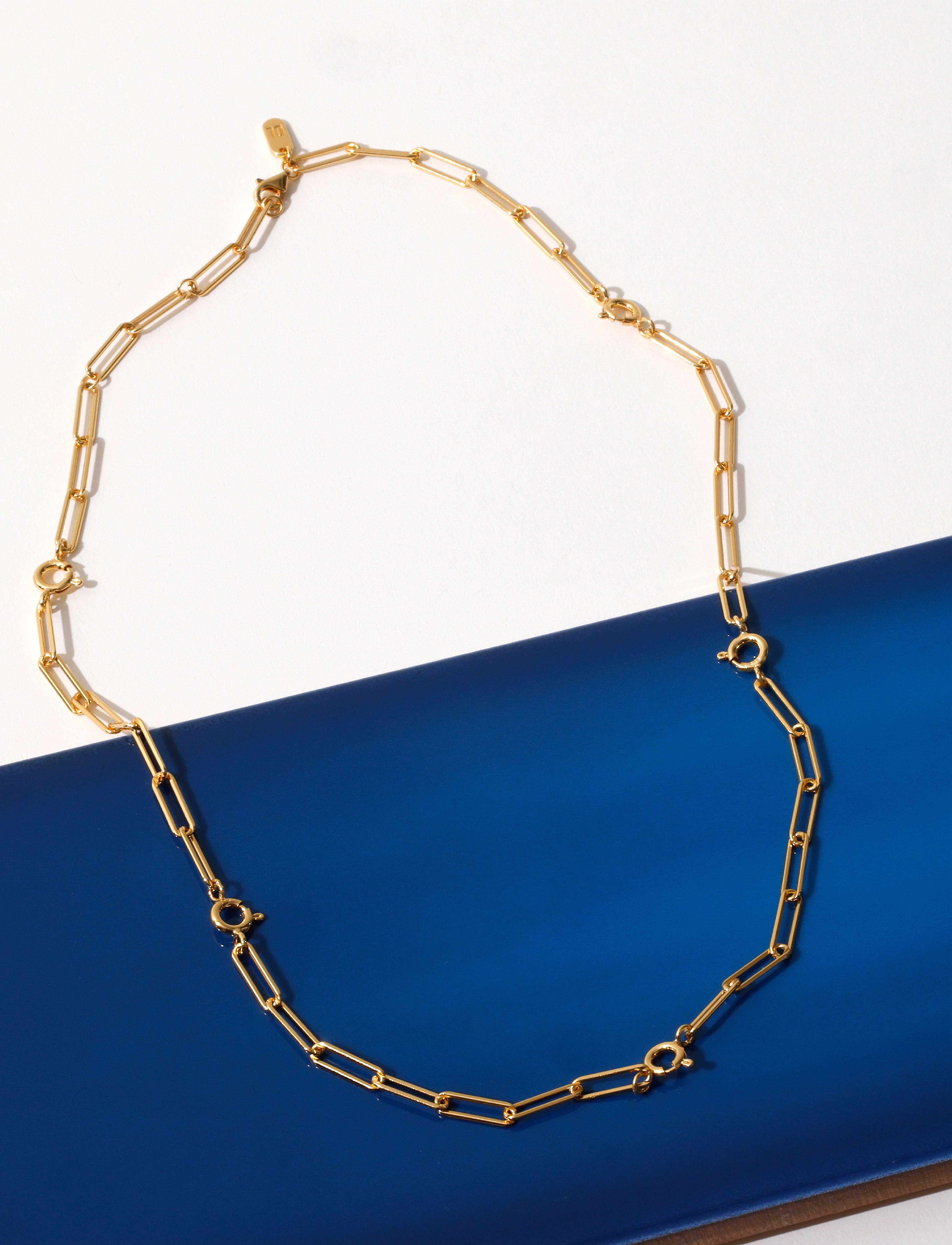 Design Letters - Ruth large chunky charm lock necklace, gold plated - grandininiai karoliai - gold - 2