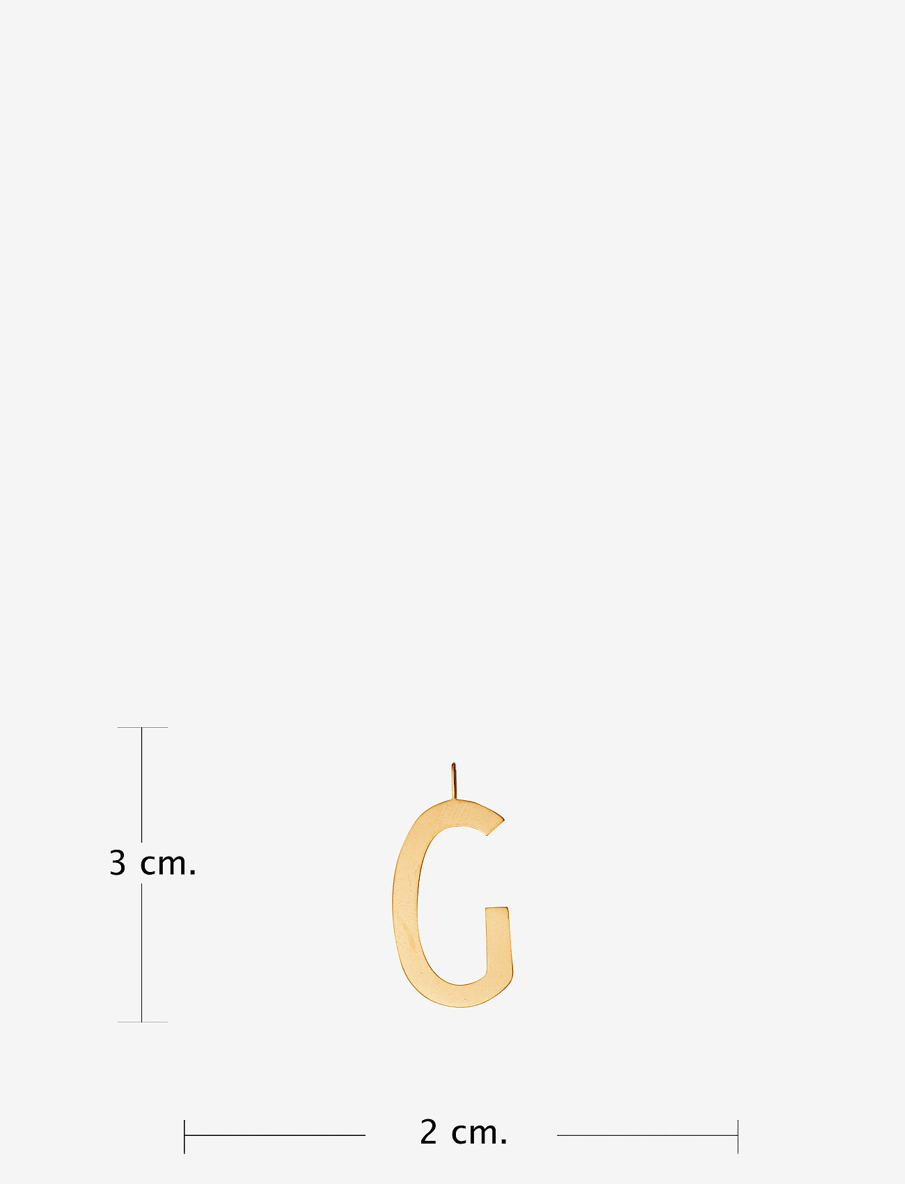 Design Letters - ARCHETYPES 30 MM, GOLD, A-Z - vedhæng - gold - 2