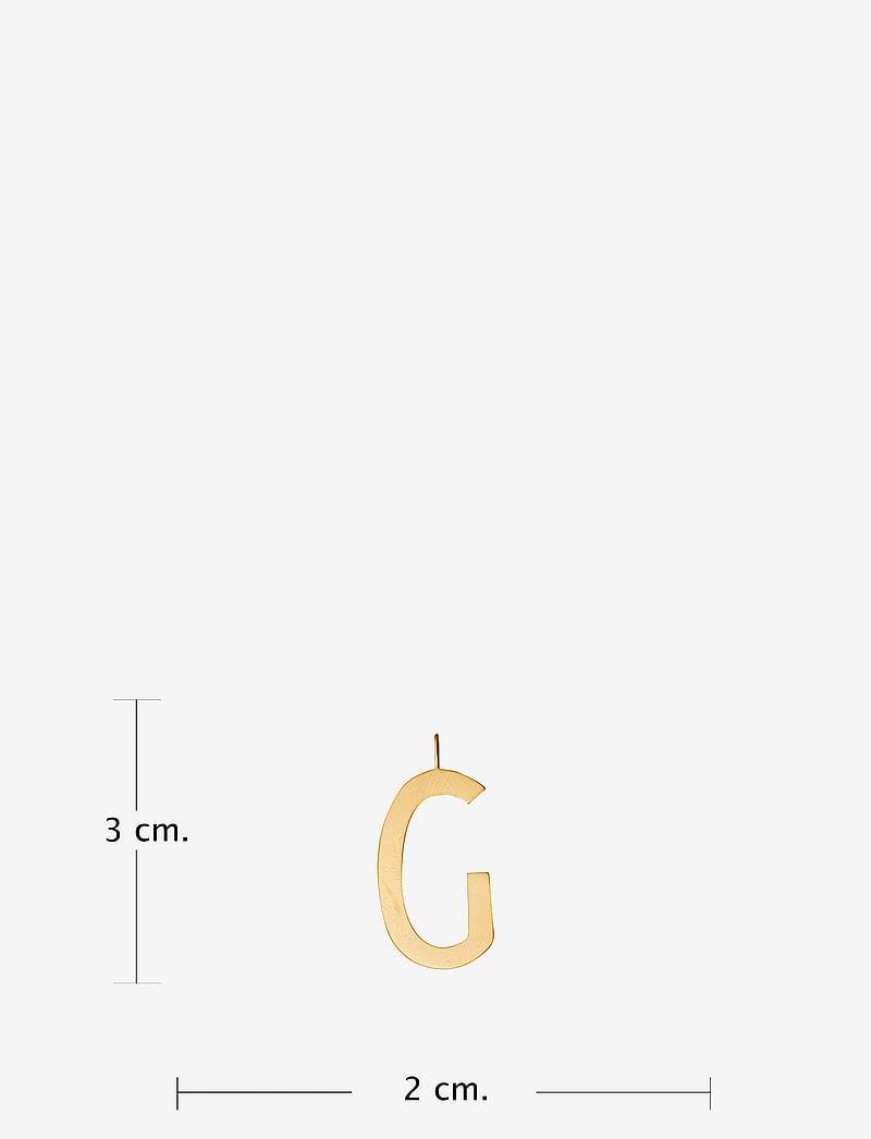 Design Letters - ARCHETYPES 30 MM, GOLD, A-Z - vedhæng - gold - 2