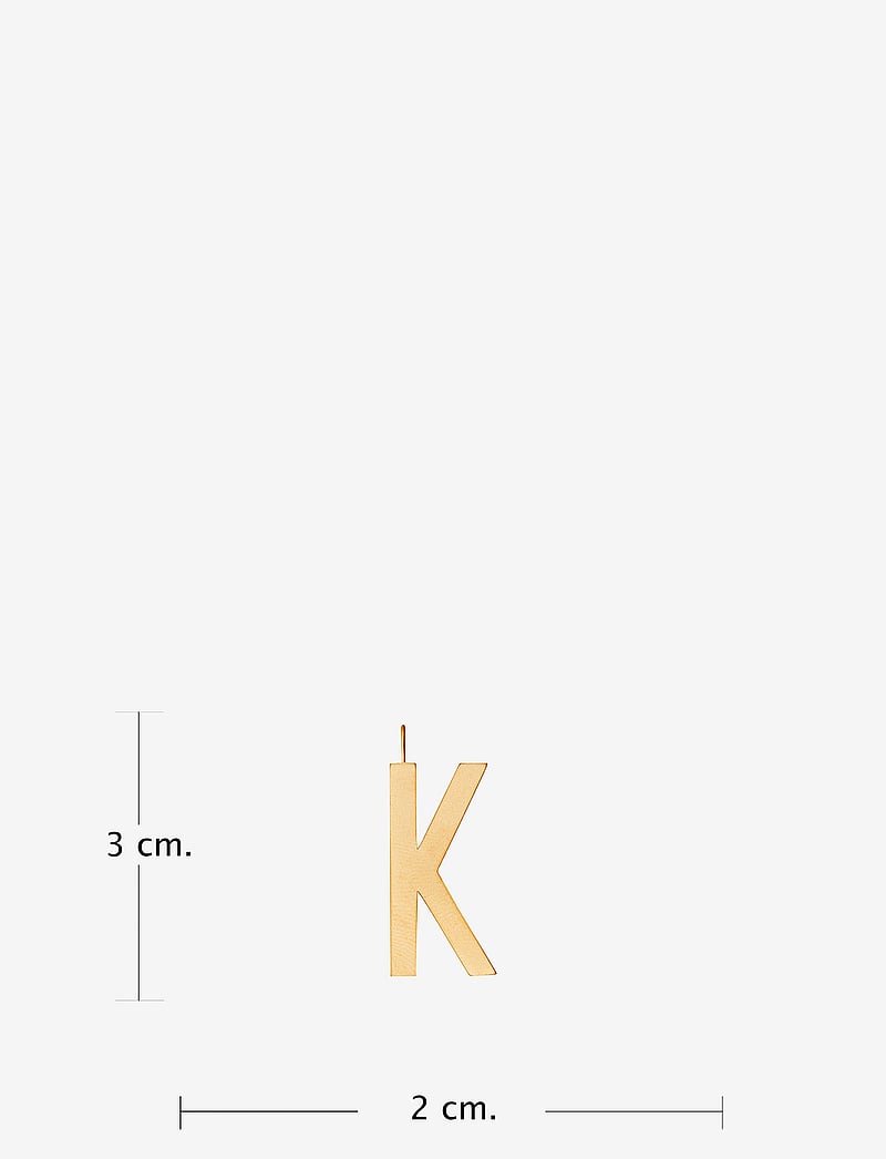 Design Letters - ARCHETYPES 30 MM, GOLD, A-Z - anhänger - gold - 2