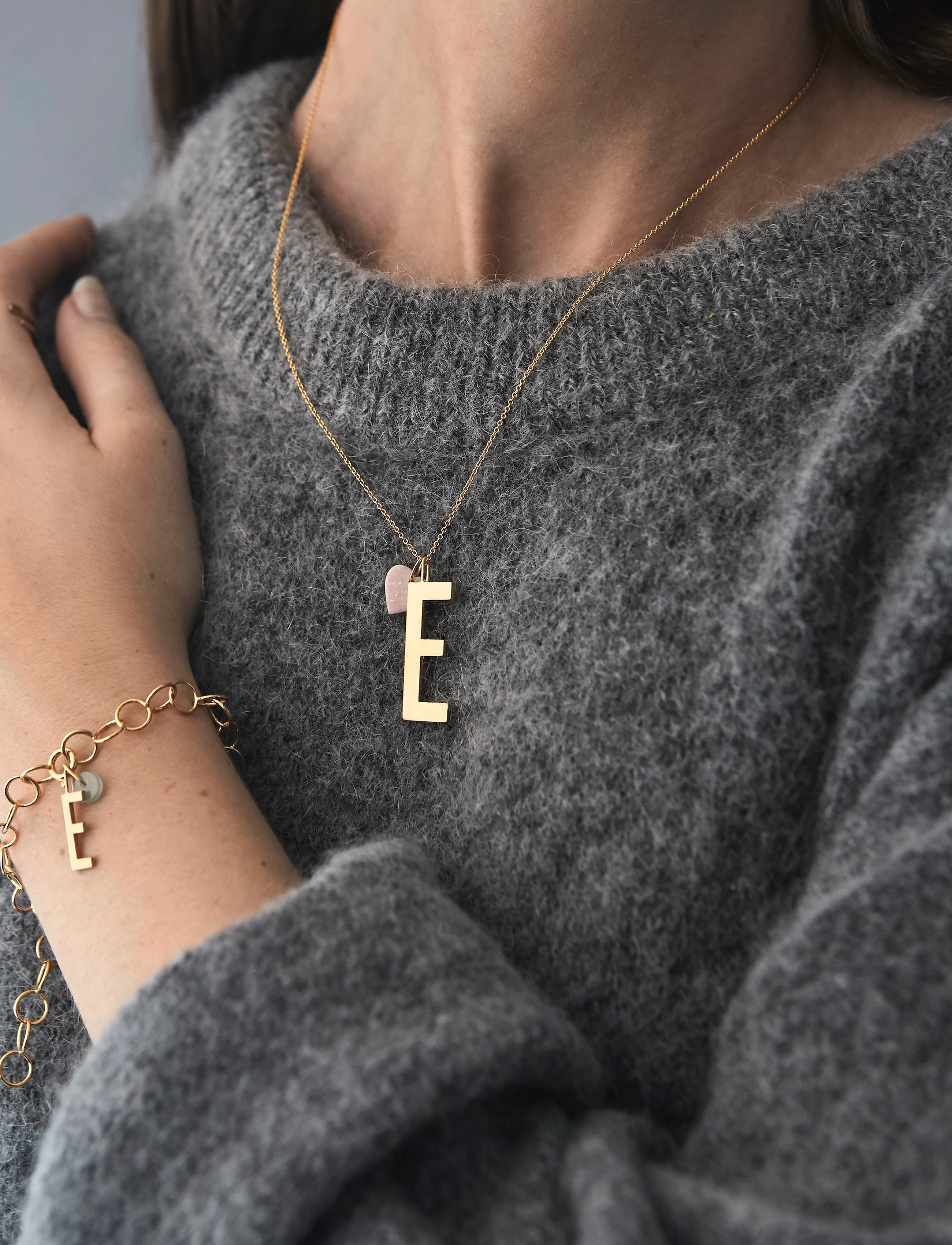 Design Letters Archetypes 30 Mm, Gold, A-Z, One Size, Jewellery, Gold - Pendants, Frauen