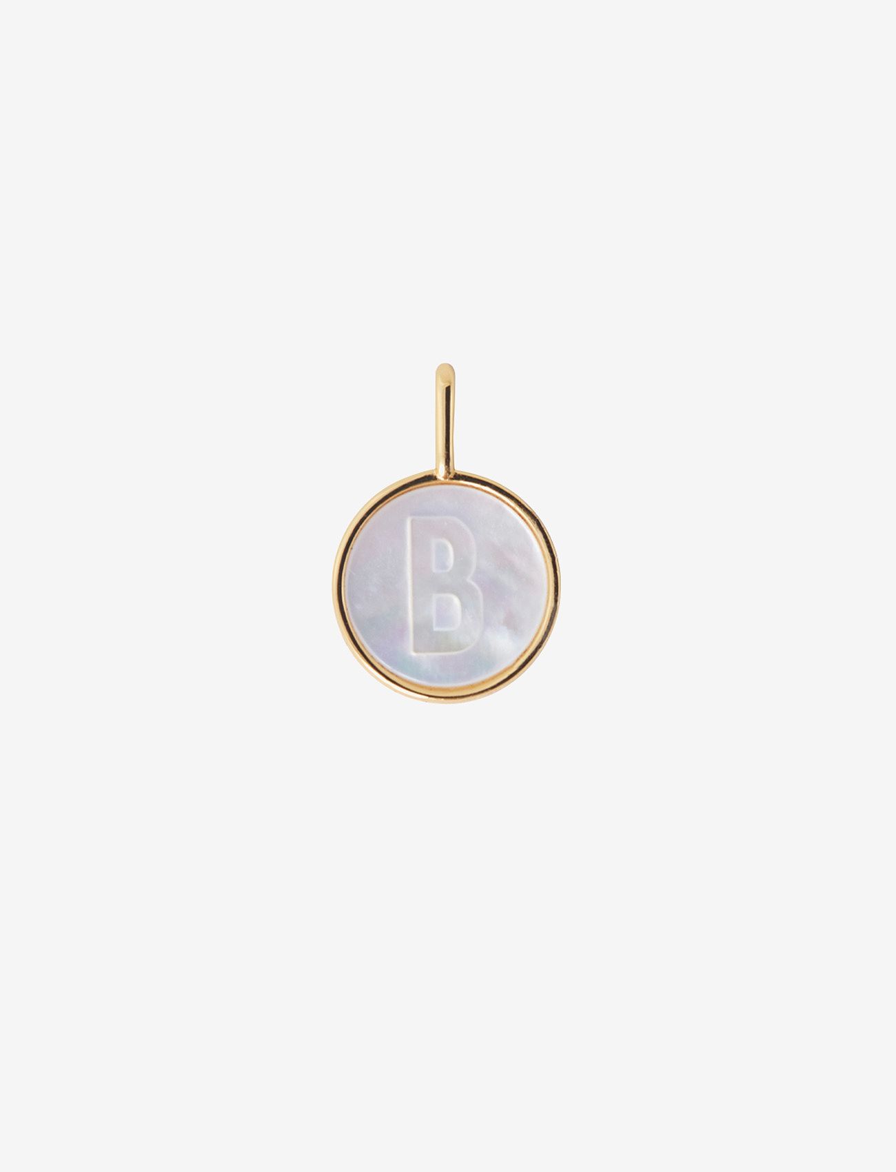 Design Letters - Pearl charm Gold A-Z - vedhæng - gold - 0