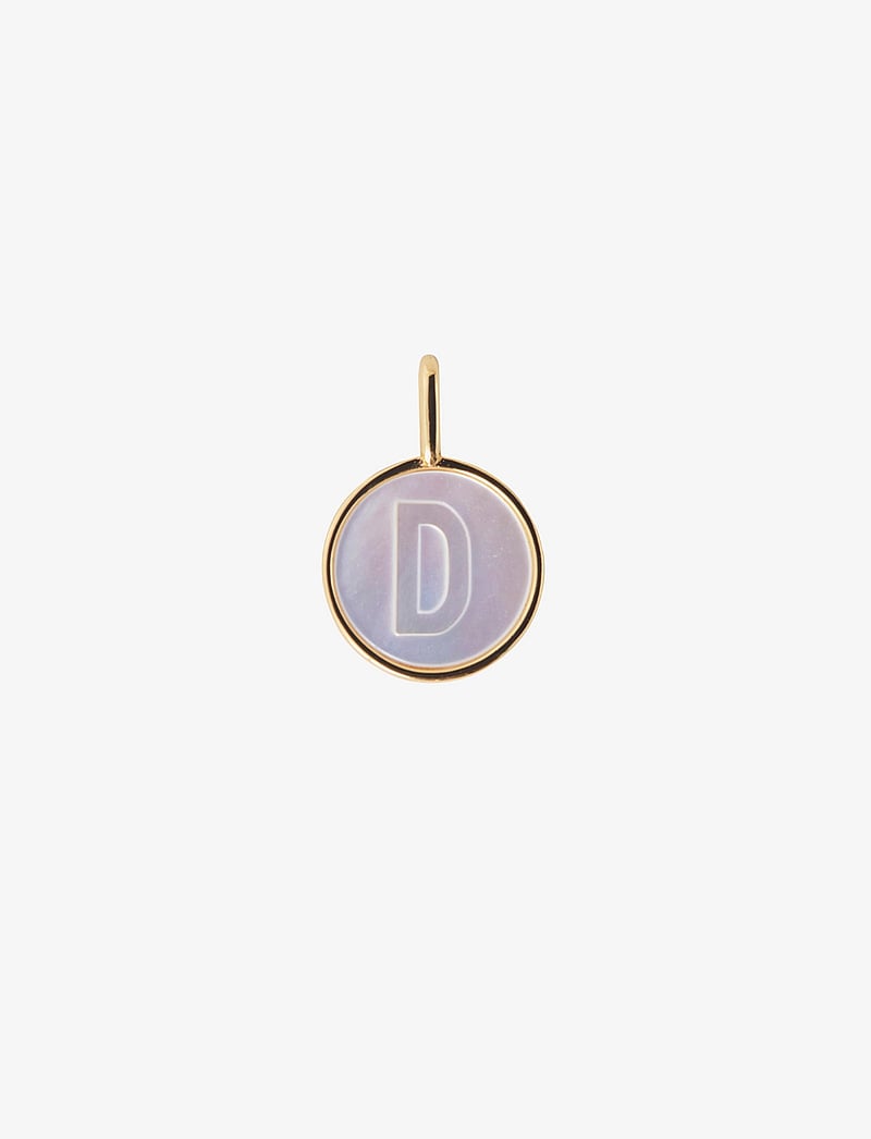 Design Letters - Pearl charm Gold A-Z - vedhæng - gold - 0