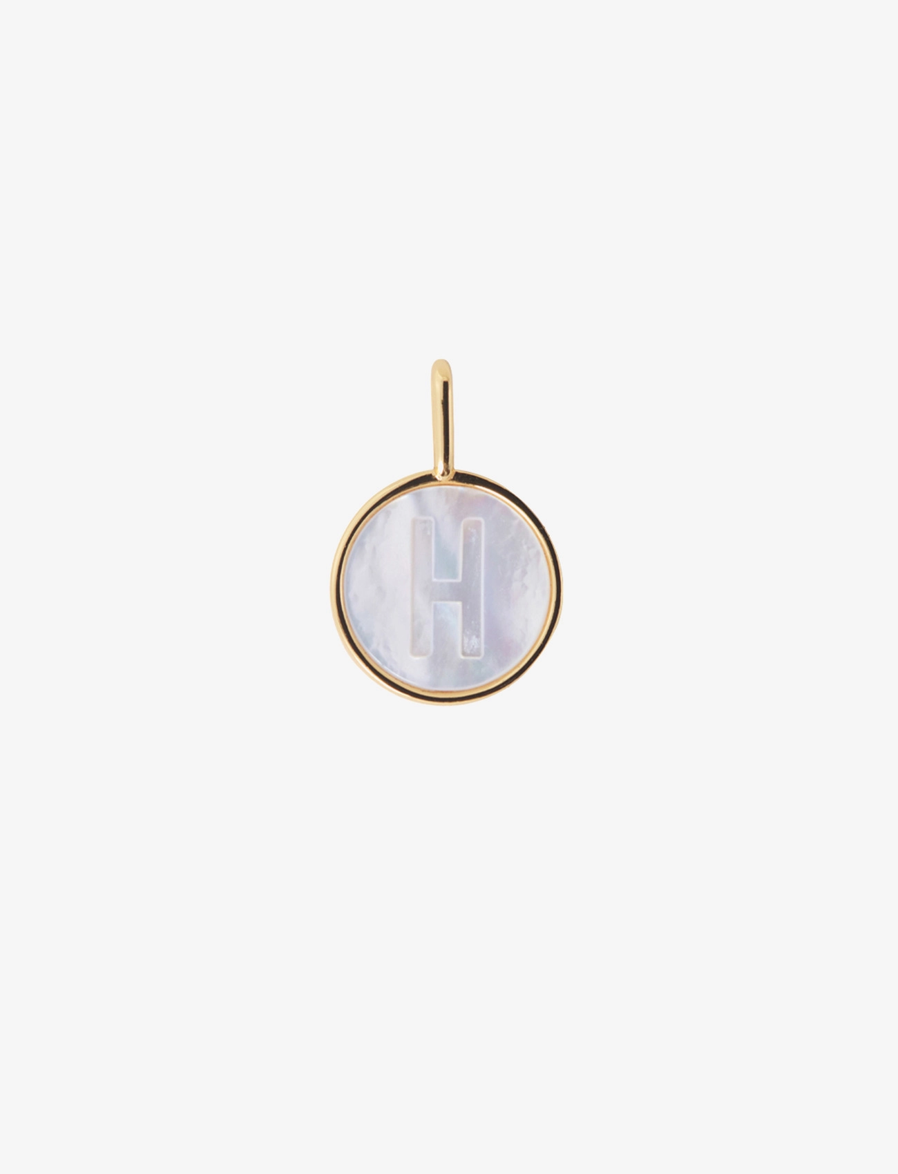 Design Letters Pearl Charm Gold A-Z, Ø:12MM, Jewellery, - Pendants, Frauen