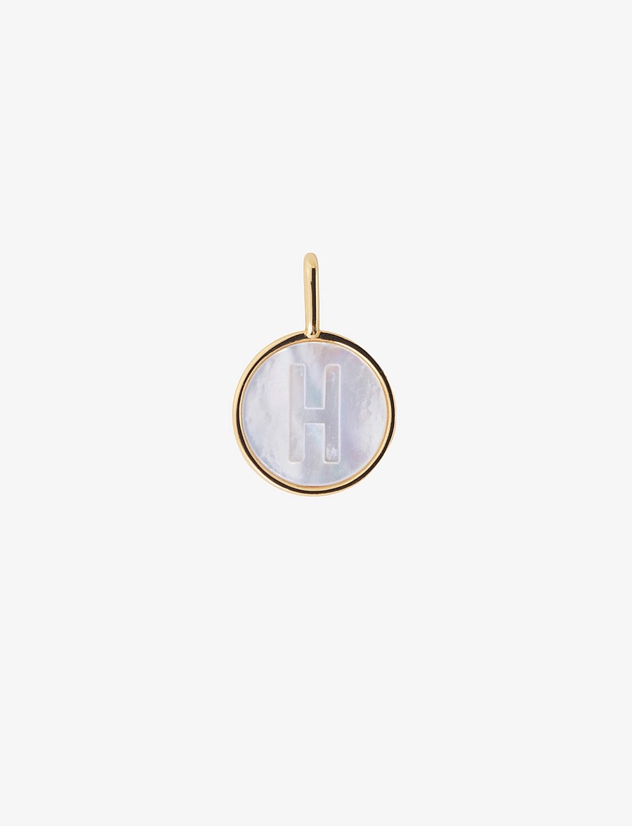 Design Letters - Pearl charm Gold A-Z - anhänger - gold - 0