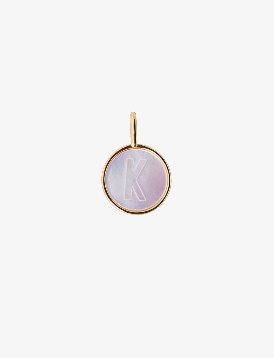 Design Letters - Pearl charm Gold A-Z - vedhæng - gold - 0