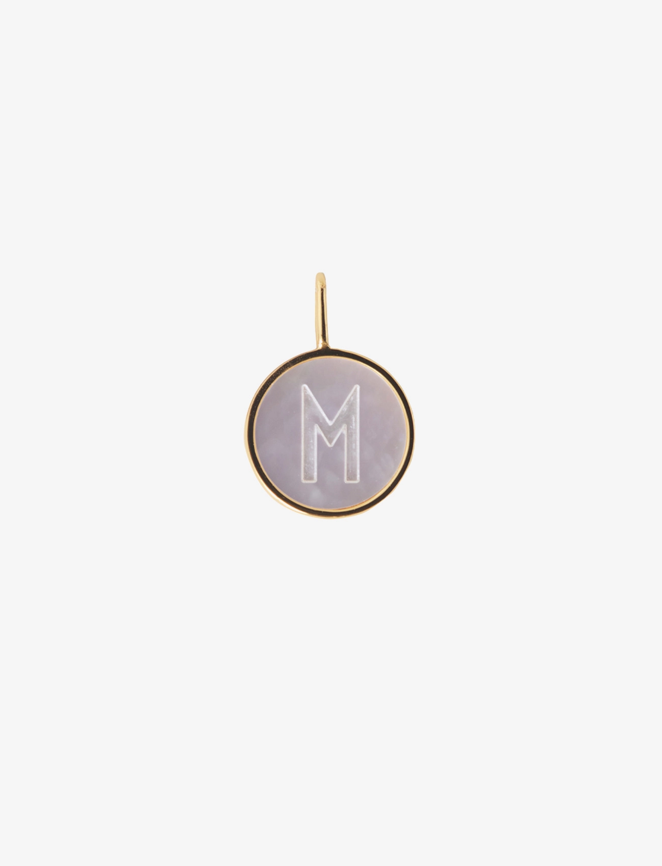 Design Letters Pearl Charm Gold A-Z, Kvinder, Perle Initial Vedhæng, Guld, Str: ONE SIZE