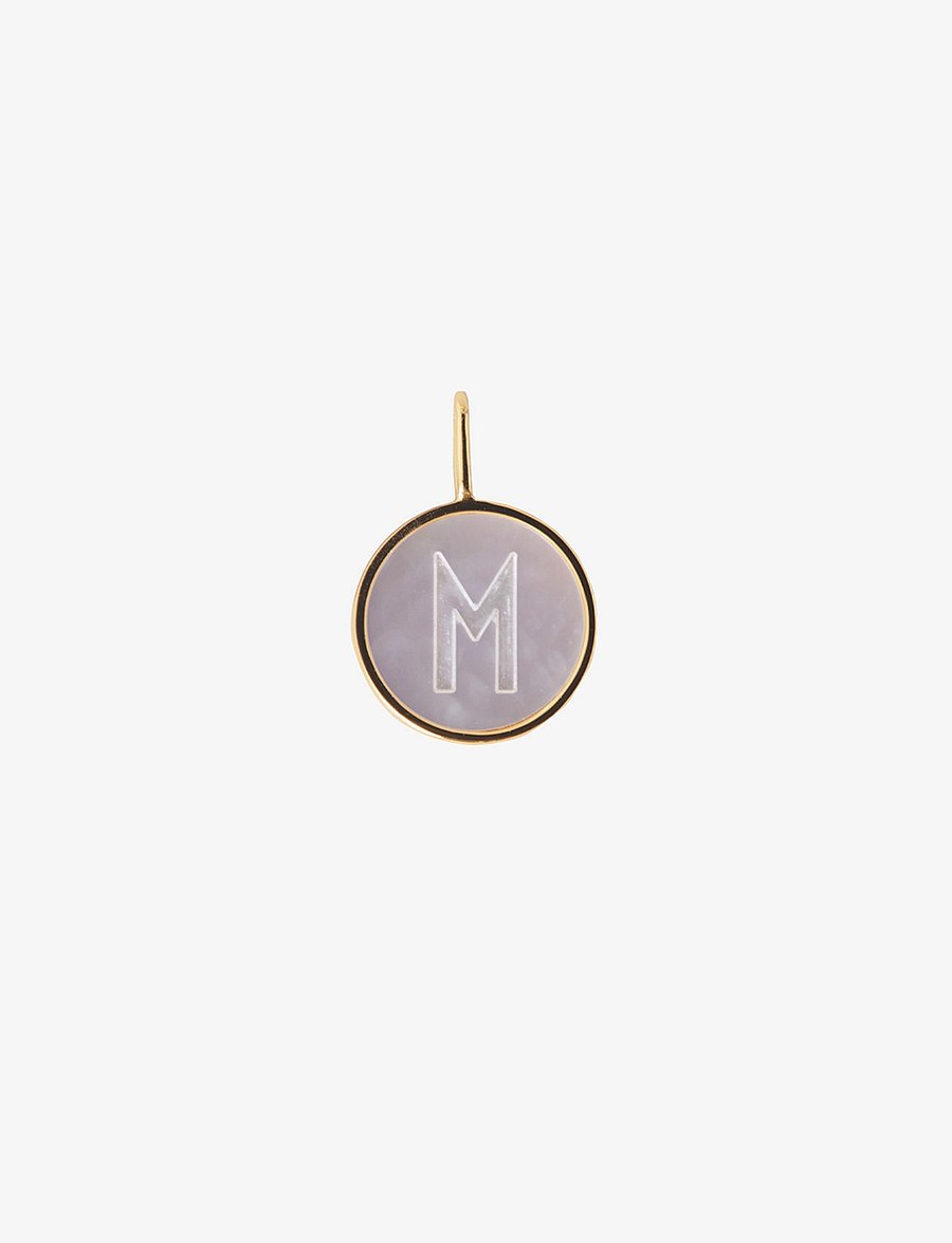 Design Letters - Pearl charm Gold A-Z - pendants - gold - 0