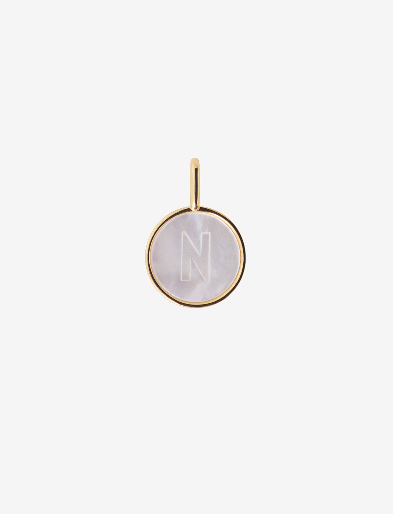 Design Letters - Pearl charm Gold A-Z - vedhæng - gold - 0