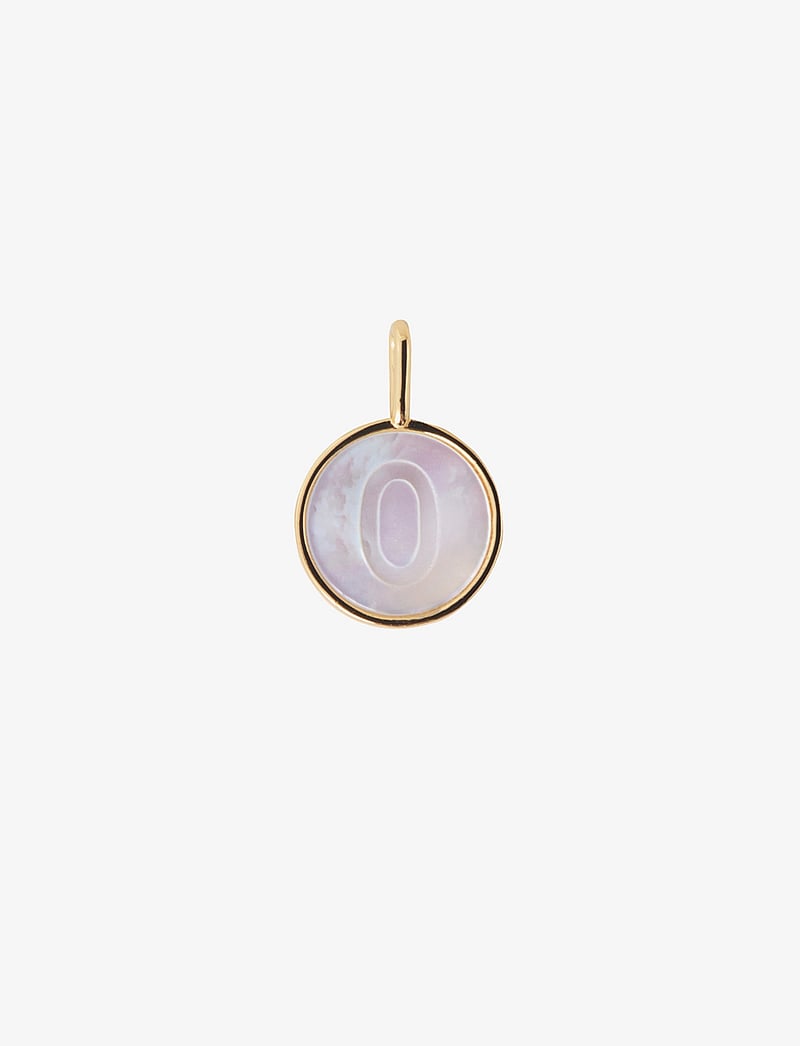 Design Letters - Pearl charm Gold A-Z - vedhæng - gold - 0