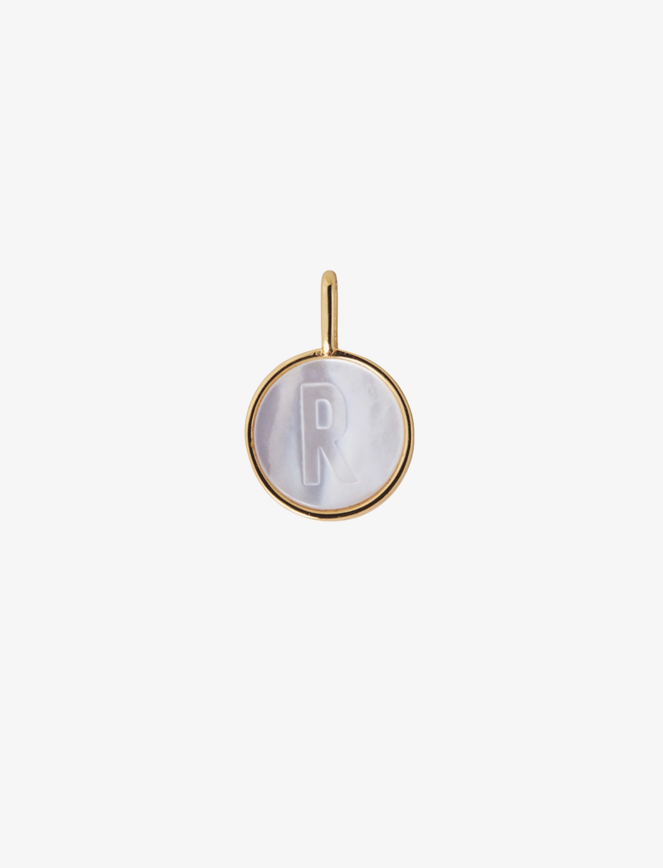 Design Letters Pearl Charm Gold A-Z, Kvinder, Perle Initial Vedhæng, Guld, Str: ONE SIZE