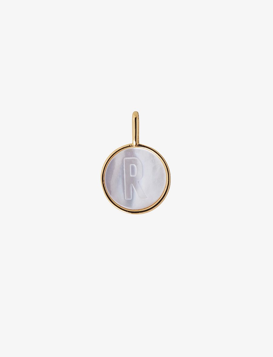 Design Letters - Pearl charm Gold A-Z - pendants - gold - 0