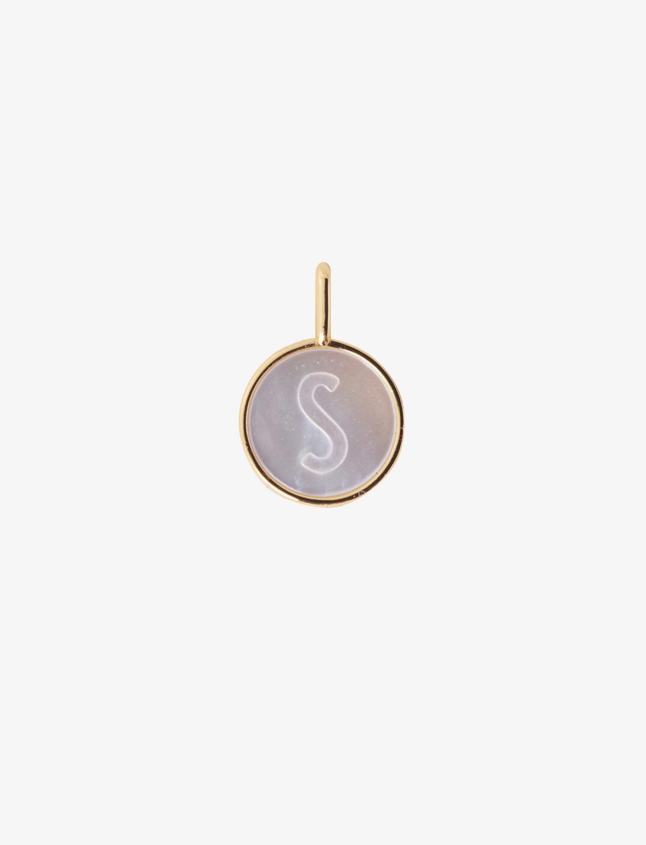 Design Letters Pearl Charm Gold A-Z, Ø:12MM, Jewellery, - Pendants, Frauen