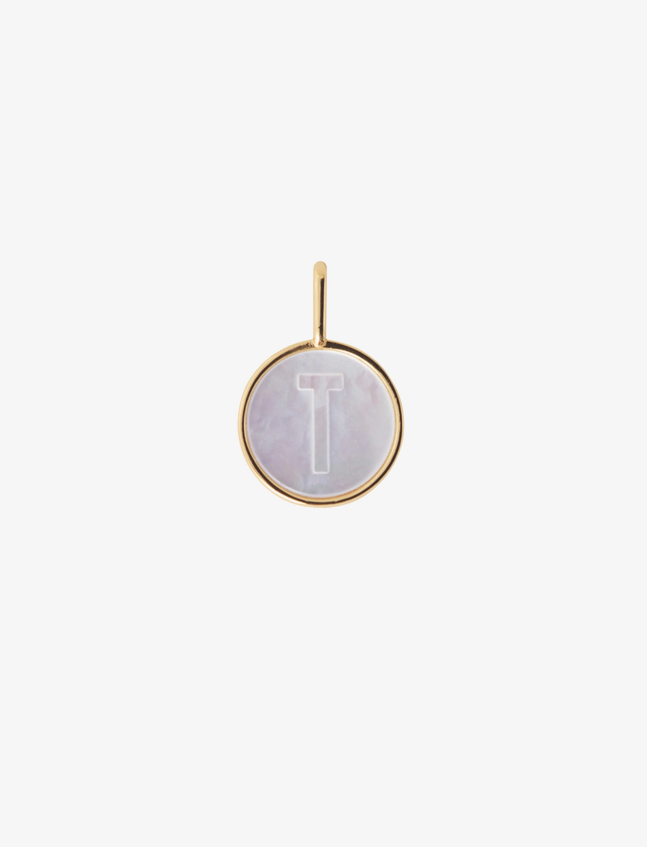 Design Letters Pearl Charm Gold A-Z, Ø:12MM, Jewellery, - Pendants, Frauen