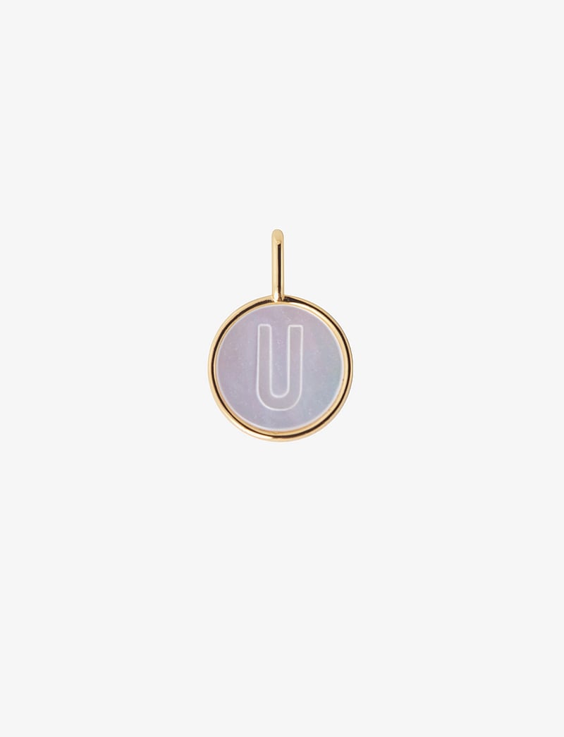 Design Letters - Pearl charm Gold A-Z - vedhæng - gold - 0