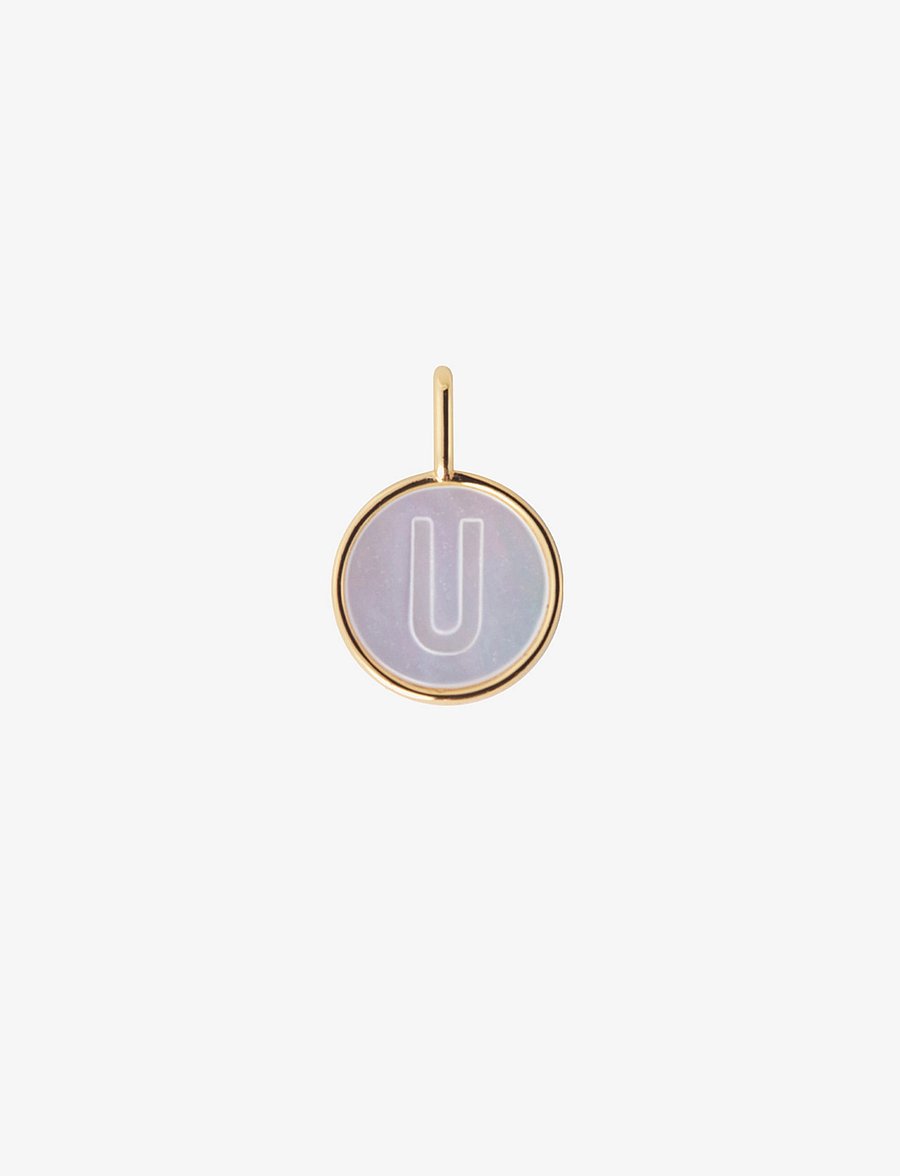 Design Letters - Pearl charm Gold A-Z - anhänger - gold - 0