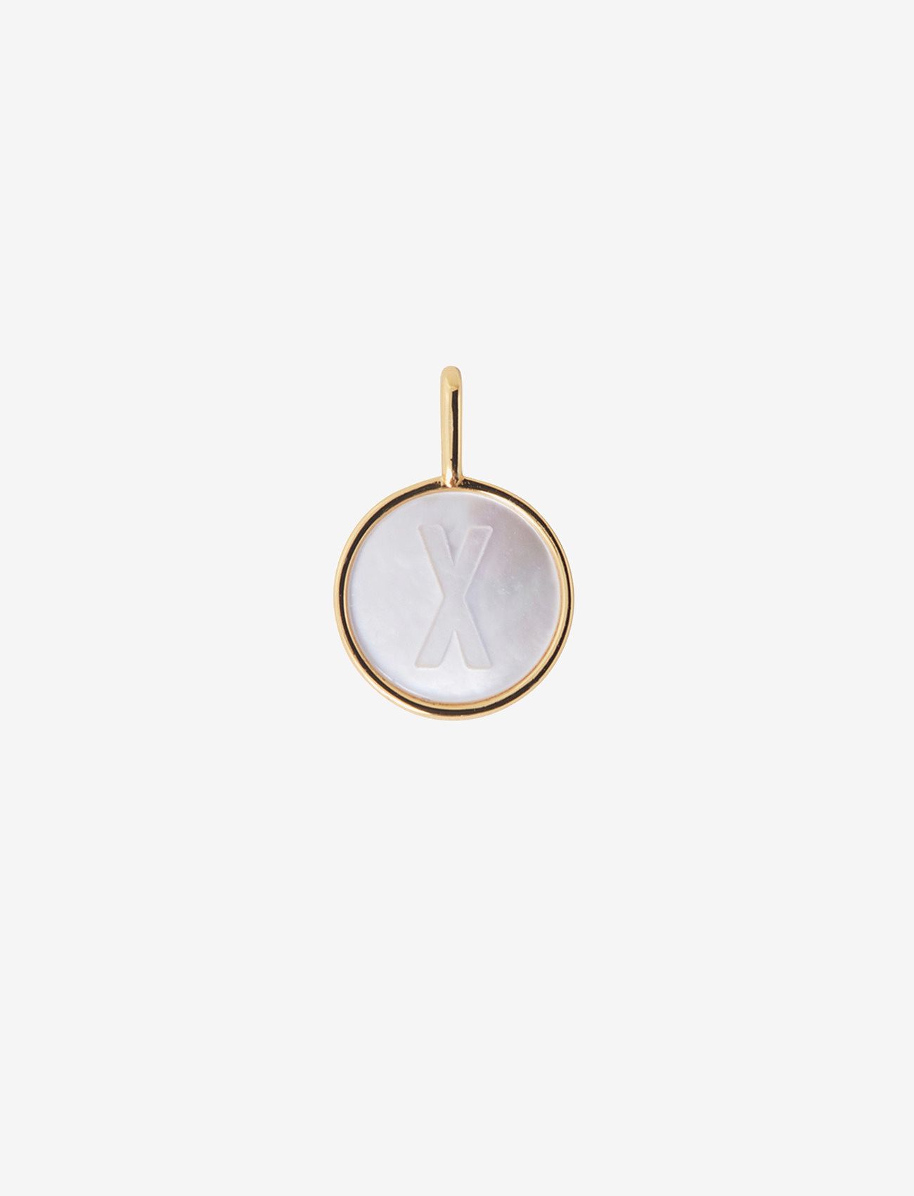 Design Letters - Pearl charm Gold A-Z - vedhæng - gold - 0