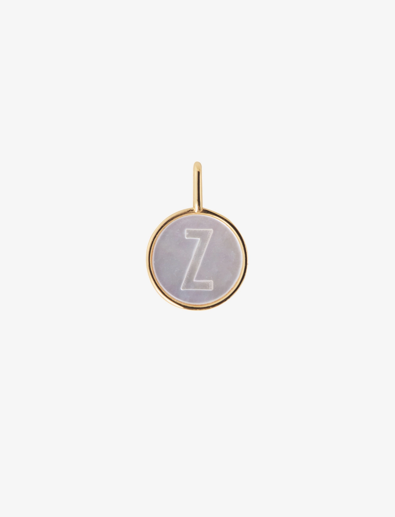 Design Letters Pearl Charm Gold A-Z, Kvinder, Perle Initial Vedhæng, Guld, Str: ONE SIZE