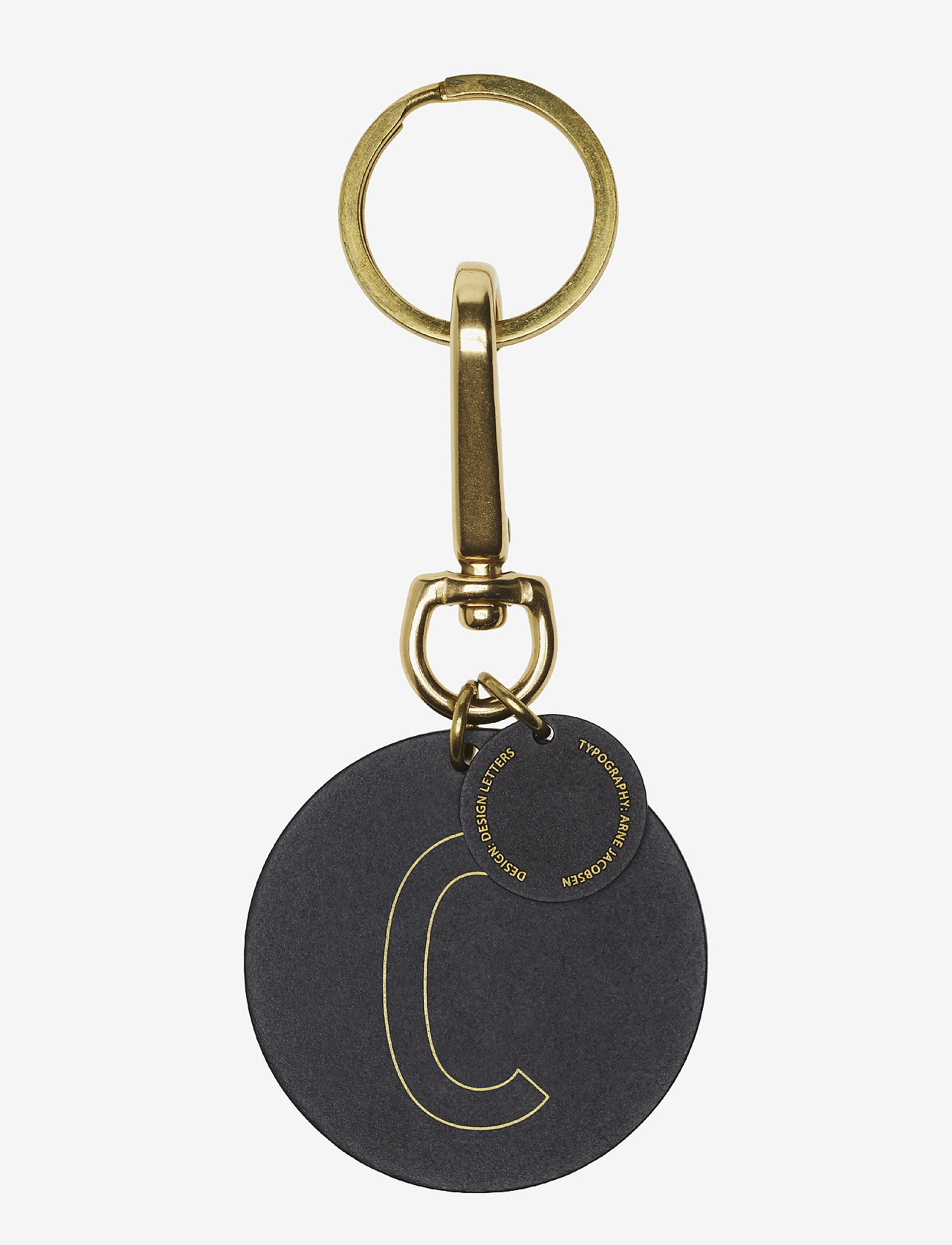 Design Letters - Personal key ring & bagtag - rippijuhlat - brass - 0