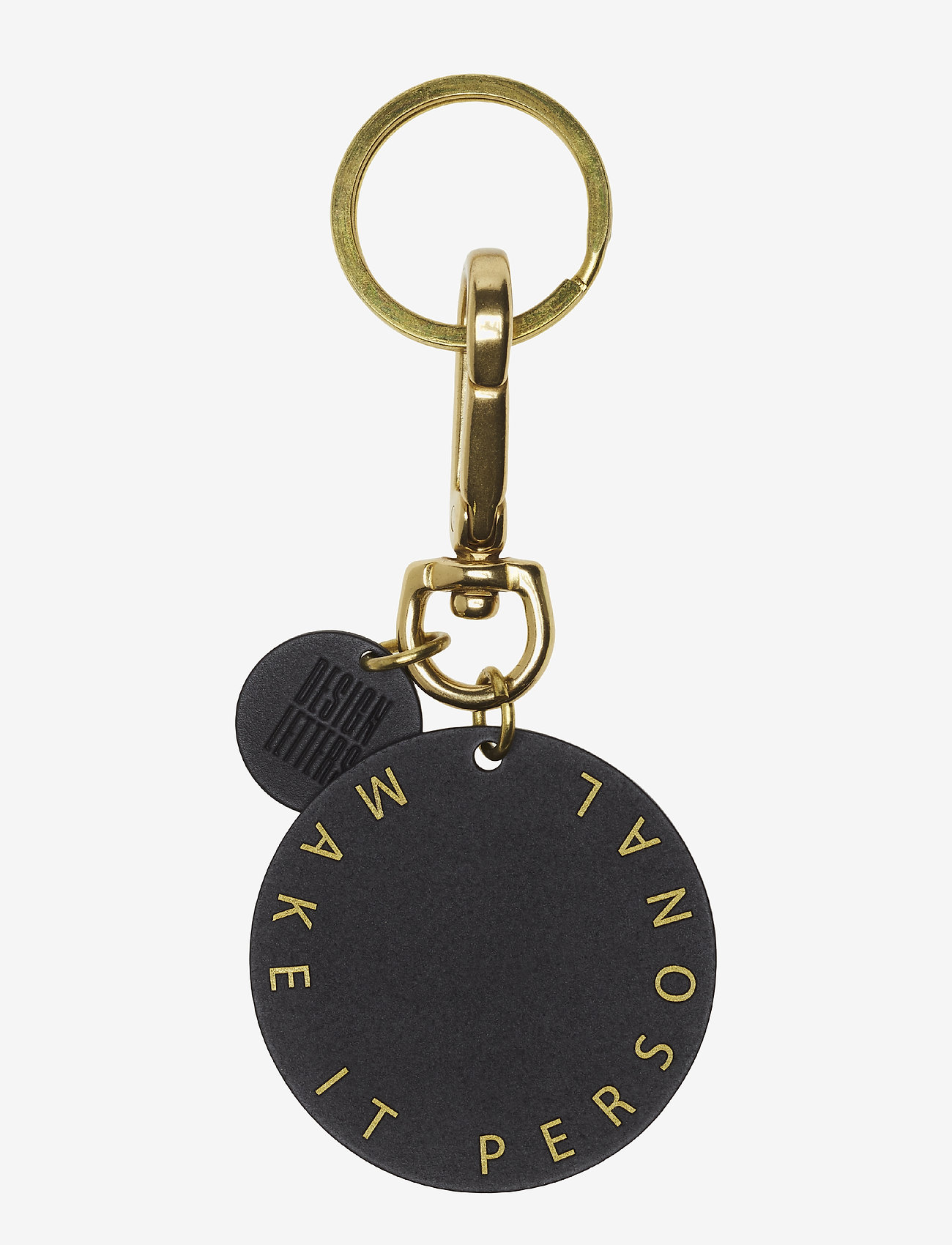 Design Letters - Personal key ring & bagtag - rippijuhlat - brass - 1