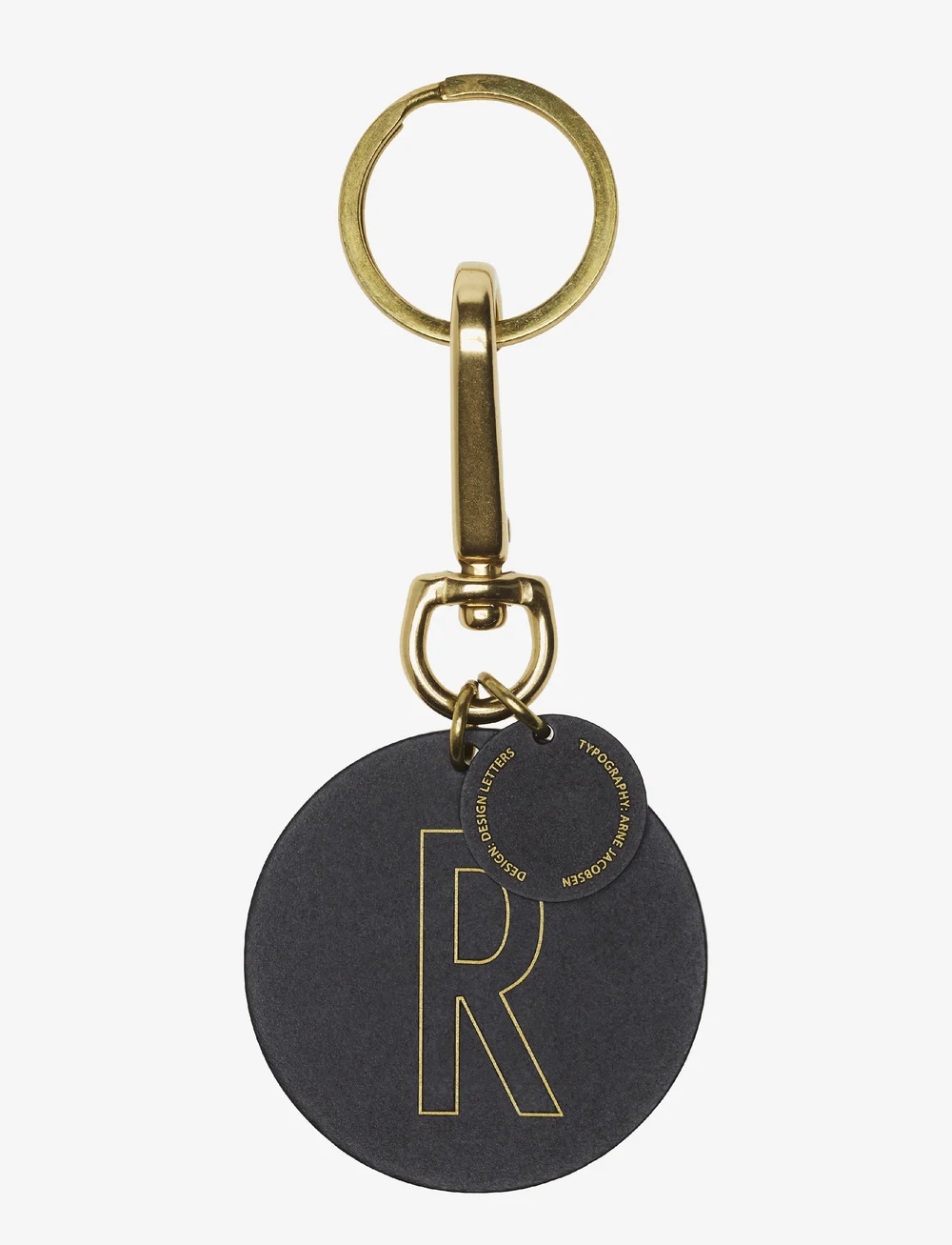 Design Letters - Personal key ring & bagtag - schlüsselringe - brass - 0