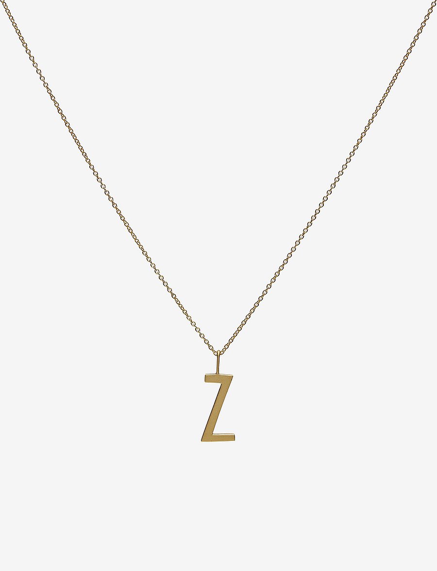 Design Letters - 45cm chain 18k gold plated silver - halskæder - gold - 0