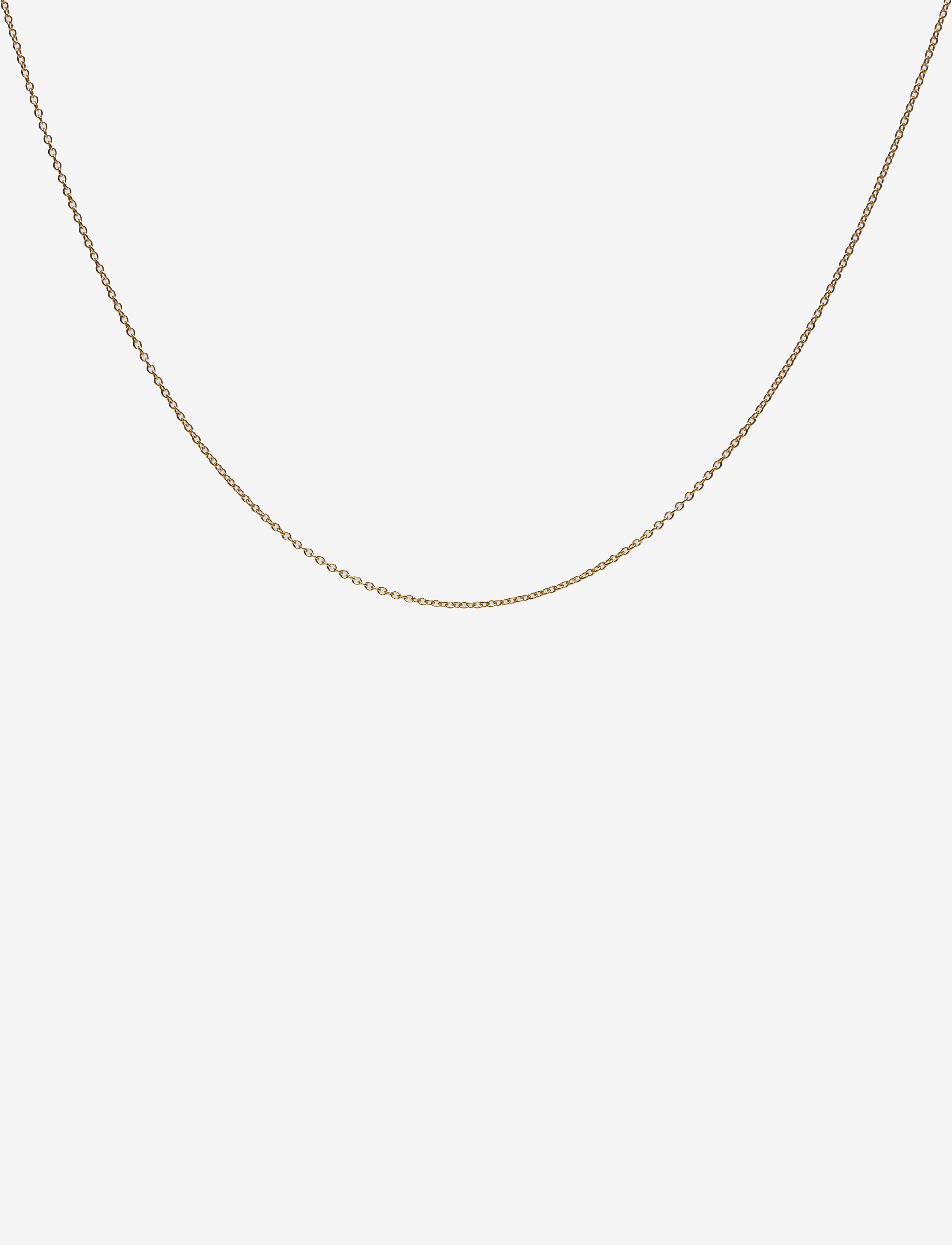 Design Letters 45Cm Chain 18K Gold Plated Silver, One Size 45 cm, Necklaces, - Frauen