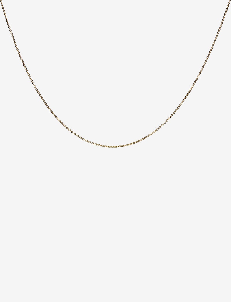 Design Letters - 45cm chain 18k gold plated silver - kedjehalsband - gold - 0