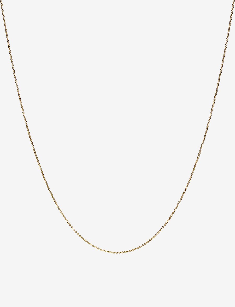 Design Letters - 60 cm chain 18k gold plated silver - halsketten - gold - 0
