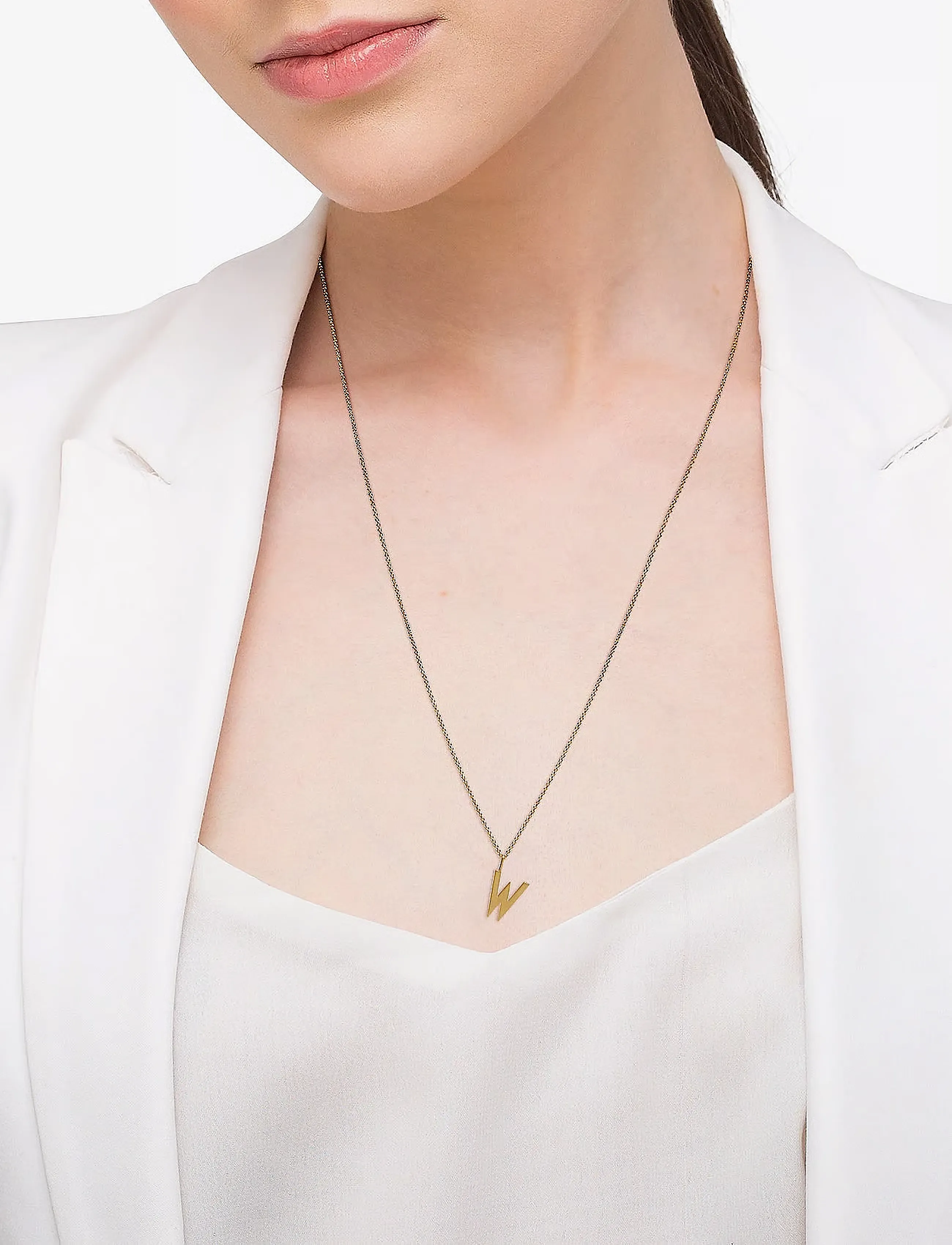Design Letters 60 Cm Chain 18K Gold Plated Silber, Damen, Halskette, Gold, Gr.ONE SIZE 60 cm