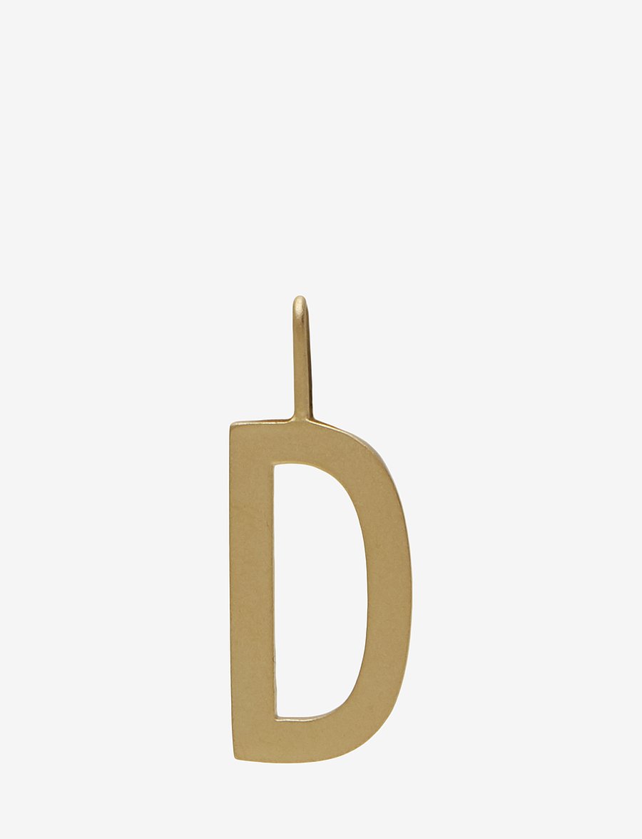Design Letters - Letter for initial necklace A-Z (18K Gold-plated) - pendants - gold - 0
