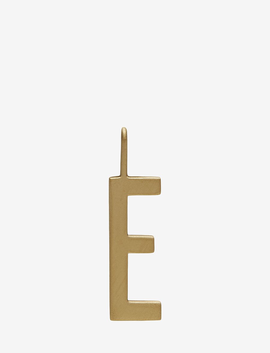 Design Letters - Letter for initial necklace A-Z (18K Gold-plated) - hängen & berlocker - gold - 0