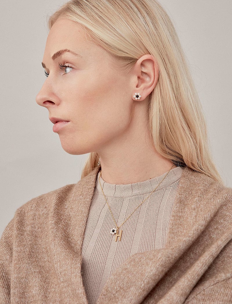 Design Letters - Letter for initial necklace A-Z (18K Gold-plated) - hängen & berlocker - gold - 0