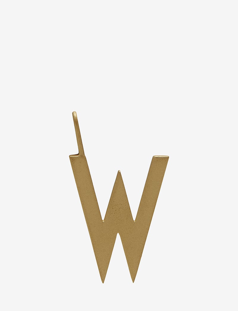Design Letters - Letter for initial necklace A-Z (18K Gold-plated) - hängen & berlocker - gold - 1