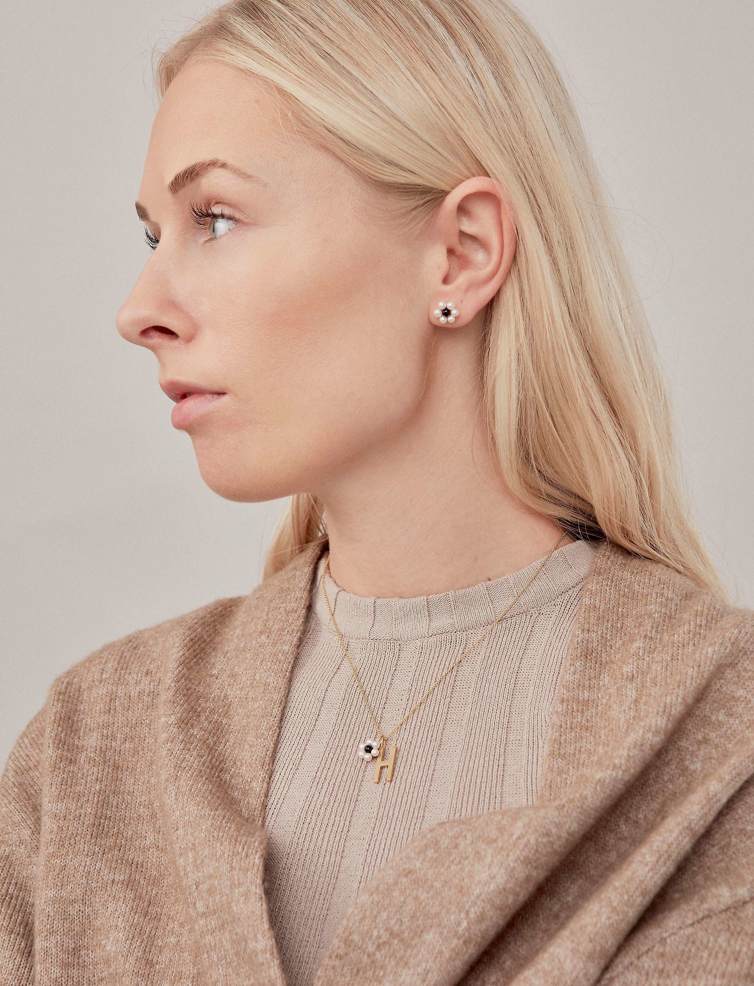 Design Letters Letter For Initial Necklace A-Z (18K Gold-Plated), 16 MM, Jewellery, Gold - Pendants, Frauen