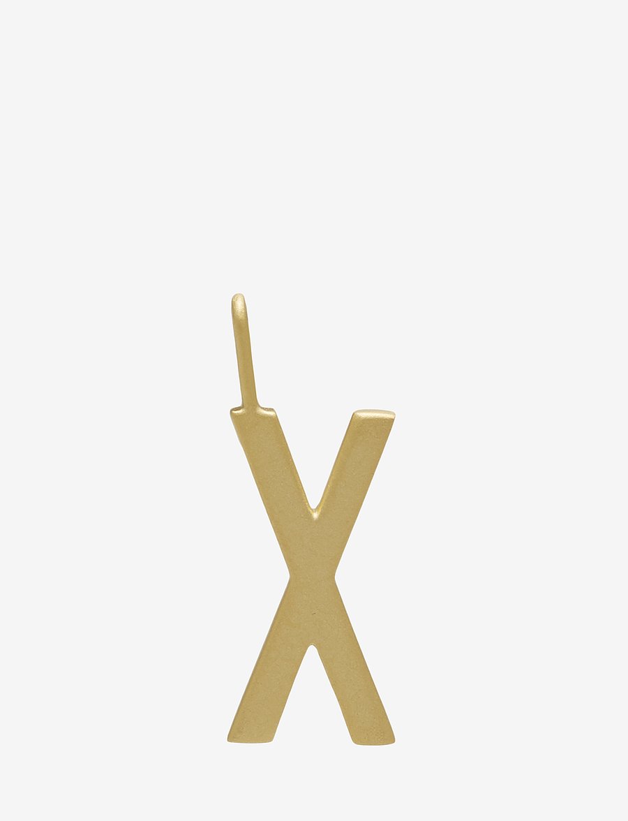 Design Letters - Letter for initial necklace A-Z (18K Gold-plated) - anheng - gold - 1