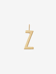 Design Letters - 16mm matt 18k gold plated silver a-z - festkläder till outletpriser - gold - 0
