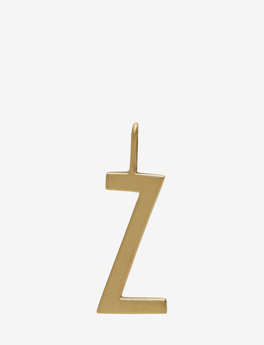 Design Letters - Letter for initial necklace A-Z (18K Gold-plated) - anhänger - gold - 1