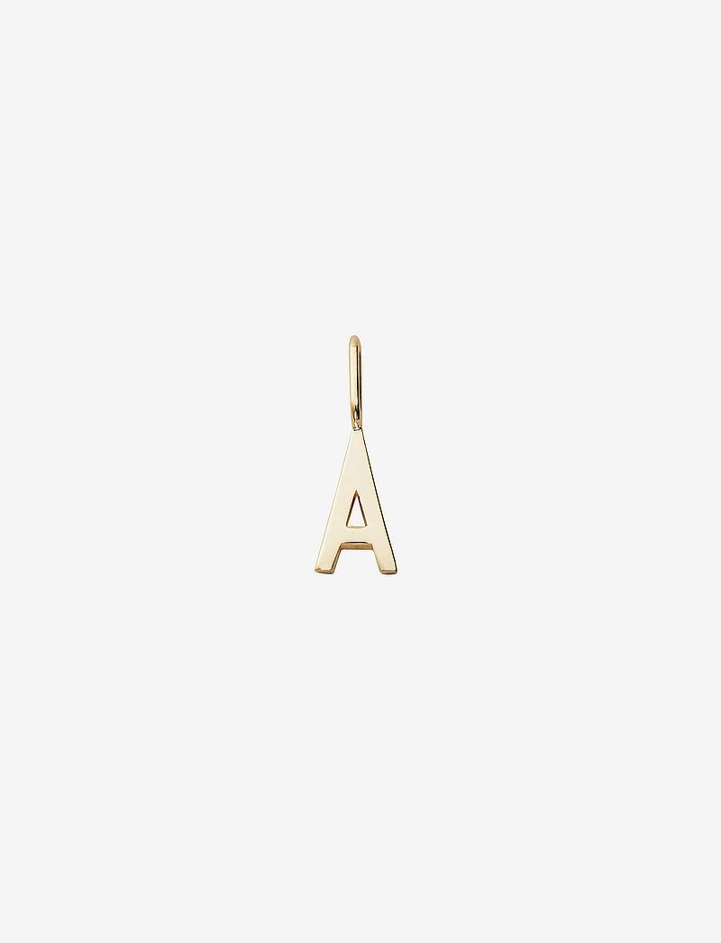 Design Letters - Letter for initial necklace A-Z (18K Gold-plated) - vedhæng - gold - 1