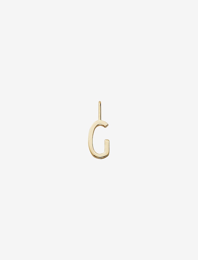 Design Letters - Letter for initial necklace A-Z (18K Gold-plated) - vedhæng - gold - 0