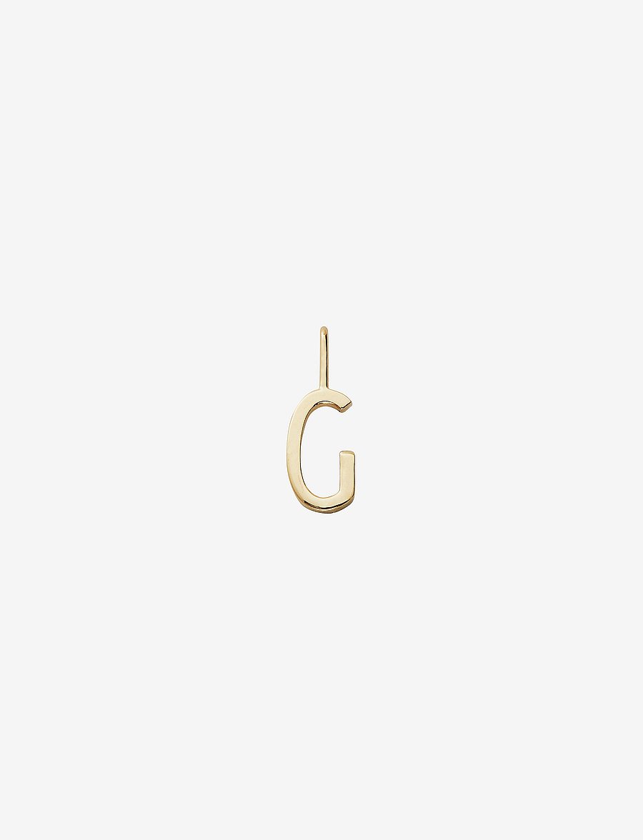 Design Letters - Letter for initial necklace A-Z (18K Gold-plated) - anhänger - gold - 0