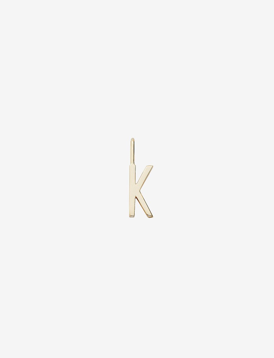 Design Letters - Letter for initial necklace A-Z (18K Gold-plated) - vedhæng - gold - 0