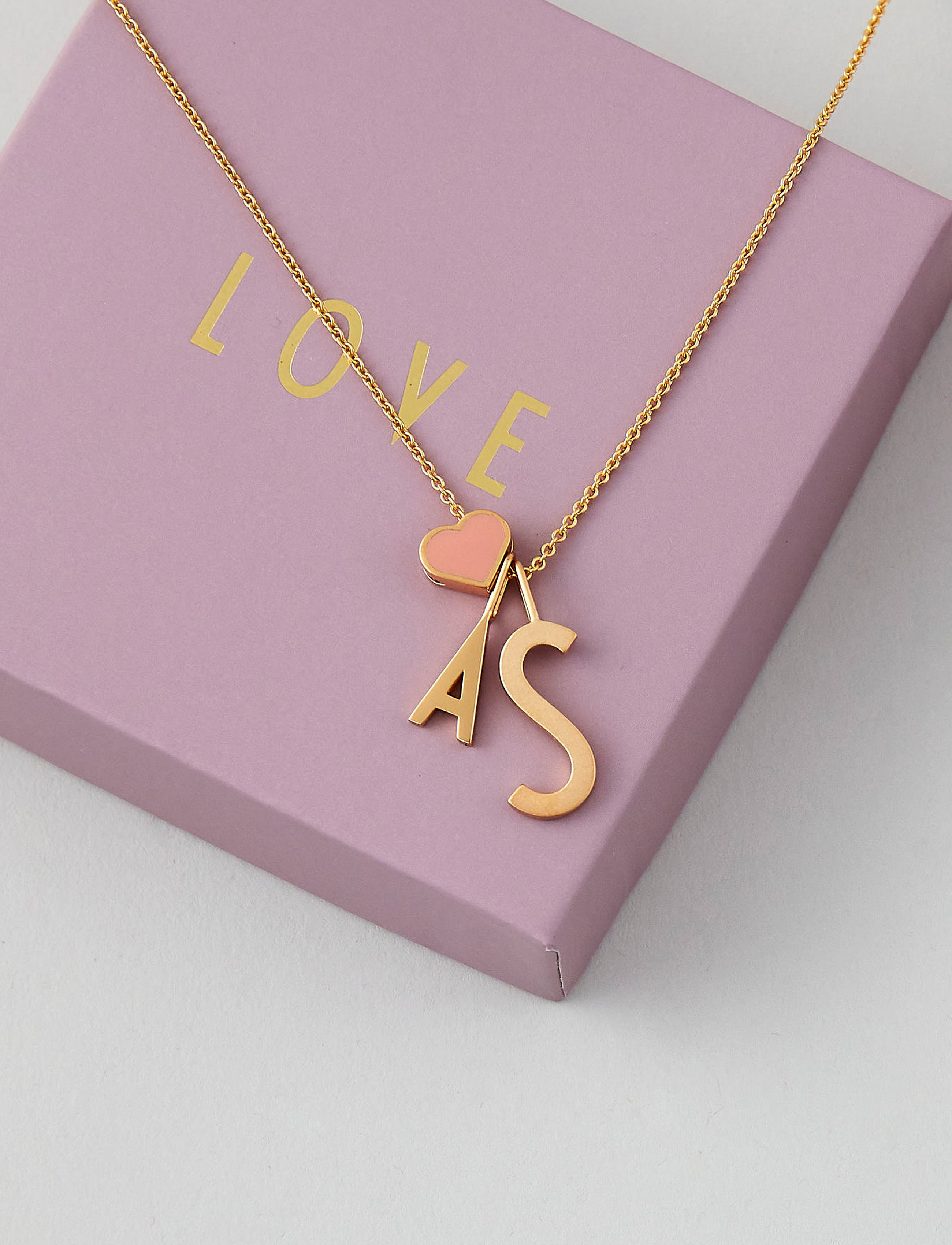 Design Letters Letter For Initial Necklace A-Z (18K Gold-Plated), 10 MM, Jewellery, Gold - Pendants, Frauen