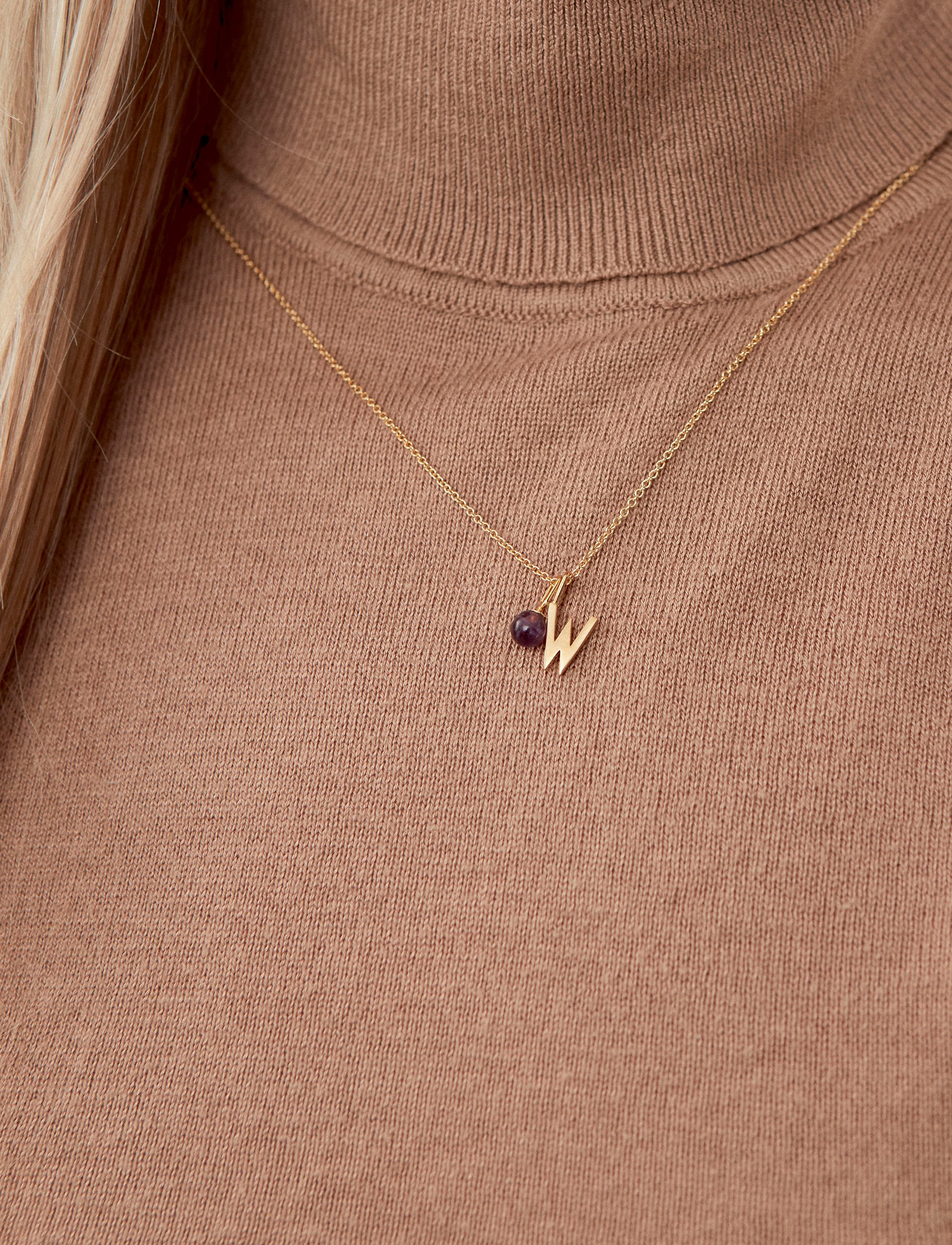 Design Letters Letter For Initial Necklace A-Z (18K Gold-Plated), 10 MM, Jewellery, Gold - Pendants, Frauen