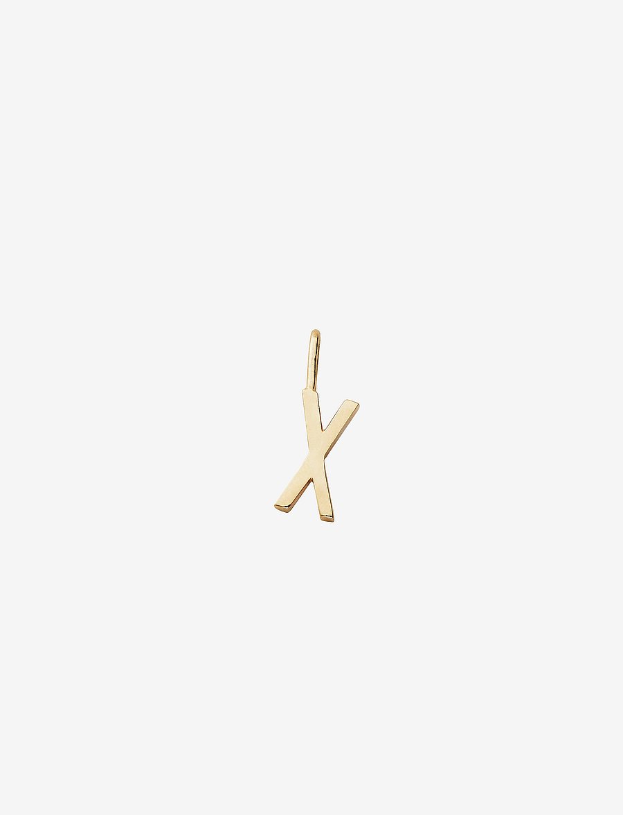 Design Letters - Letter for initial necklace A-Z (18K Gold-plated) - anhänger - gold - 1