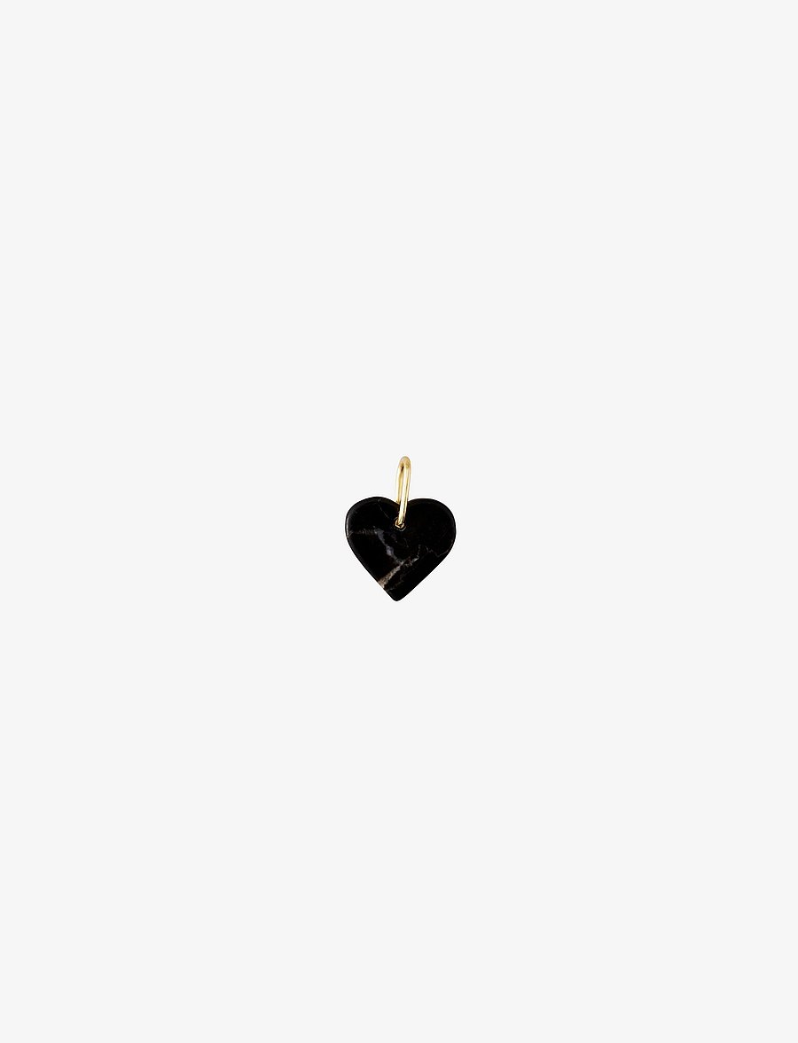 Design Letters - STONE HEART, GOLD - anhänger - black - 0