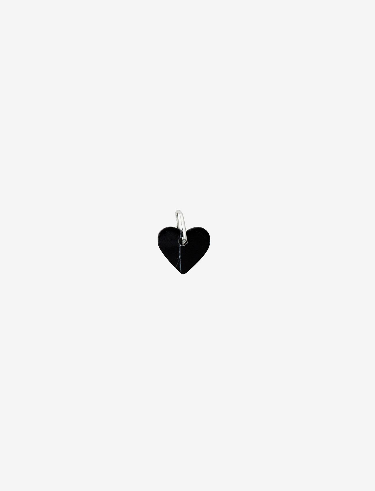 Design Letters - STONE HEART, SILVER - hangers - black - 0