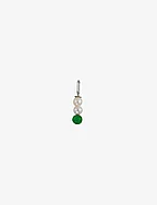 Pearl Stick Charm 4mm Silver - GREEN